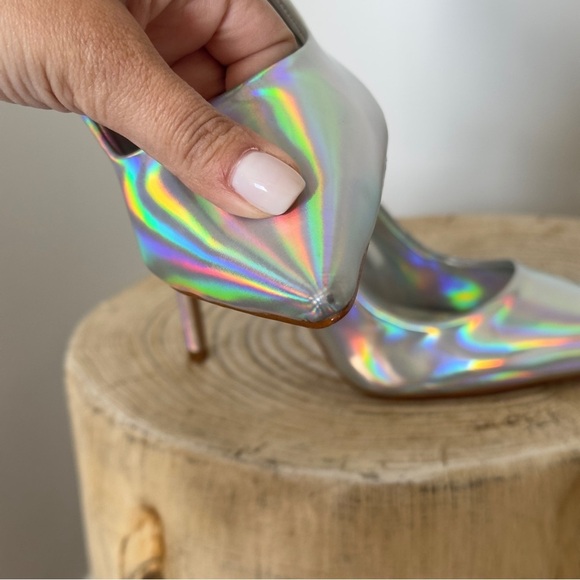 NWT Schutz Lou Faux Iridescent Specchio Women's Pump 7.5 - Picture 11 of 14